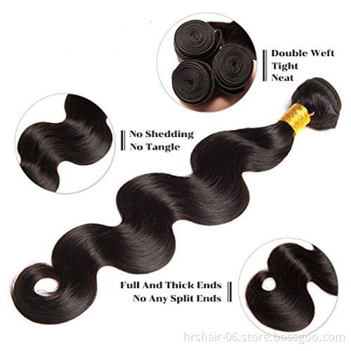 factory supply cuticle aligned Indian human hair body wave 10A bundles